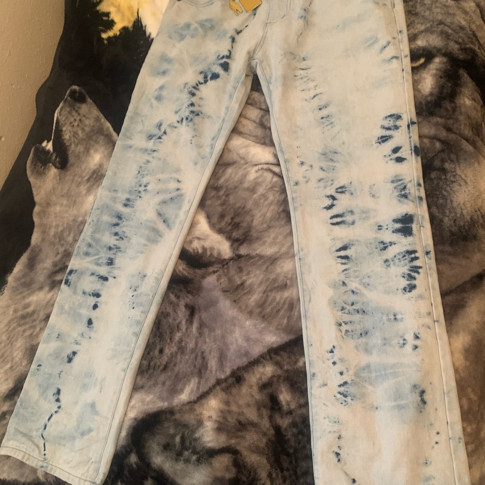 Robins jeans embedded black and red